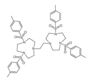 1,3-bis[N,N'-bis(p-toluenesulfonyl)-1,4,7-triaza-1-cyclononyl]ethane Structure