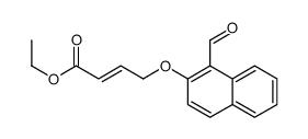 ethyl 4-(1-formylnaphthalen-2-yl)oxybut-2-enoate结构式
