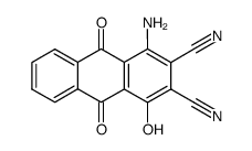 1-amino-4-hydroxy-9,10-dioxo-9,10-dihydro-anthracene-2,3-dicarbonitrile结构式