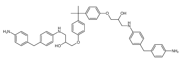 1-[4-[(4-aminophenyl)methyl]anilino]-3-[4-[2-[4-[3-[4-[(4-aminophenyl)methyl]anilino]-2-hydroxypropoxy]phenyl]propan-2-yl]phenoxy]propan-2-ol结构式