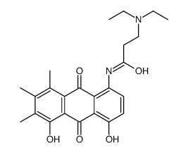 3-(diethylamino)-N-(4,5-dihydroxy-6,7,8-trimethyl-9,10-dioxoanthracen-1-yl)propanamide Structure