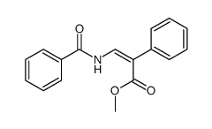 2-Benzoylamino-1-phenyl-1-methoxycarbonyl-aethylen结构式