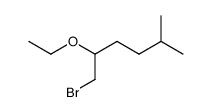 ethyl-(1-bromomethyl-4-methyl-pentyl)-ether结构式