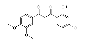 1-(3,4-dimethoxyphenyl)-3-(2,4-dihydroxyphenyl)propane-1,3-dione结构式