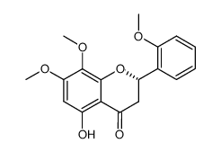 (S)-5-Hydroxy-7,8-dimethoxy-2-(2-methoxy-phenyl)-chroman-4-one Structure