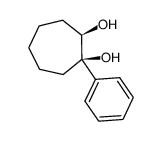 (1R,2R)-1-phenylcycloheptane-1,2-diol结构式