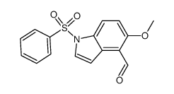 5-methoxy-1-(phenylsulfonyl)-1H-indole-4-carbaldehyde结构式