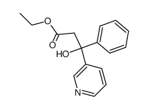 3-hydroxy-3-phenyl-3-pyridin-3-yl-propionic acid ethyl ester Structure