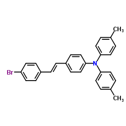 (Benzenamine, 4-[2-(4-bromophenyl)ethenyl]-N,N-bis(4-Methylphenyl)- Structure