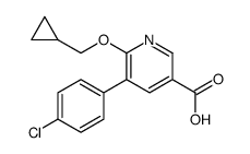 5-(4-chlorophenyl)-6-(cyclopropylmethoxy)pyridine-3-carboxylic acid Structure