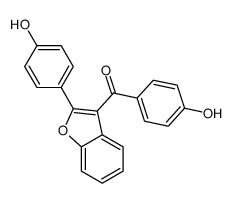 (4-hydroxyphenyl)-[2-(4-hydroxyphenyl)-1-benzofuran-3-yl]methanone结构式