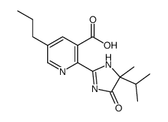 2-(4-methyl-5-oxo-4-propan-2-yl-1H-imidazol-2-yl)-5-propylpyridine-3-carboxylic acid结构式