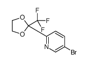 5-bromo-2-[2-(trifluoromethyl)-1,3-dioxolan-2-yl]pyridine Structure