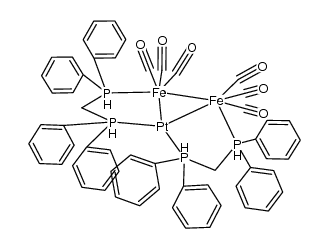 bis(μ-bis(diphenylphosphino)methane)-hexacarbonyl-triangulo-di-ironplatinum结构式