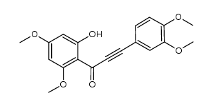 3-(3',4'-dimethoxyphenyl)-1-(2-hydroxy-4,6-dimethoxyphenyl)prop-2-yn-1-one结构式