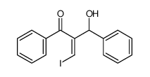 2-[hydroxy(phenyl)methyl]-3-iodo-1-phenylprop-2-en-1-one结构式