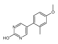 5-(4-methoxy-2-methylphenyl)-1H-pyrimidin-2-one结构式