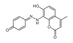 7-hydroxy-4-methyl-8-[2-(4-oxocyclohexa-2,5-dien-1-ylidene)hydrazinyl]chromen-2-one结构式