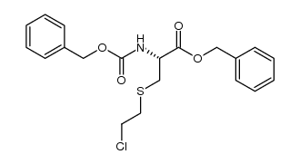 (R)-benzyl 2-(((benzyloxy)carbonyl)amino)-3-((2-chloroethyl)thio)propanoate结构式