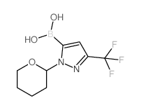 (1-(Tetrahydro-2H-pyran-2-yl)-3-(trifluoromethyl)-1H-pyrazol-5-yl)boronic acid Structure