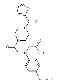 [{2-[4-(2-Furoyl)piperazin-1-yl]-2-oxoethyl}-(4-methoxyphenyl)amino]acetic acid结构式