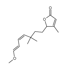 5-((4Z,6E)-7-methoxy-3,3-dimethylhepta-4,6-dien-1-yl)-4-methylfuran-2(5H)-one结构式