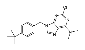 9-[(4-tert-butylphenyl)methyl]-2-chloro-N,N-dimethylpurin-6-amine Structure