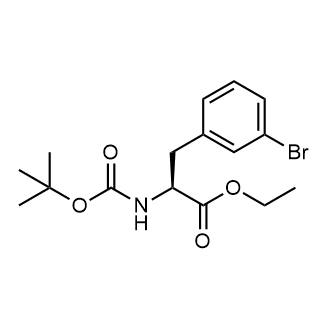 (S)-Ethyl3-(3-bromophenyl)-2-((tert-butoxycarbonyl)amino)propanoate Structure