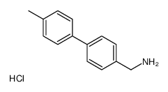 (4'-Methylbiphenyl-4-yl)methylamine hydrochloride, 4-(4-Methylphenyl)benzylamine hydrochloride结构式