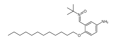 α-(5-amino-2-dodecyloxyphenyl)-N-tert-butylnitrone结构式