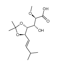 (2R,3R)-3-((4R,5R)-2,2-dimethyl-5-((E)-3-methylbut-1-en-1-yl)-1,3-dioxolan-4-yl)-3-hydroxy-2-methoxypropanoic acid Structure