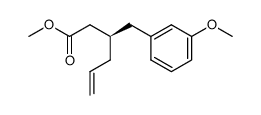 methyl (R)-3-(3-methoxybenzyl)hex-5-enoate结构式