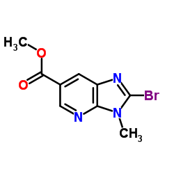 Methyl 2-bromo-3-methyl-3H-imidazo[4,5-b]pyridine-6-carboxylate structure