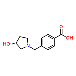 (R)-4-(3-HYDROXY-PYRROLIDIN-1-YLMETHYL)-BENZOIC ACID结构式