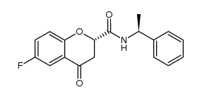 (2S)-6-fluoro-3,4-dihydro-4-oxo-N-((S)-1-phenylethyl)-2H-1-benzopyran-2-carboxamide结构式