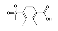 3-Fluoro-2-methyl-4-(methylsulfonyl)benzoic acid Structure