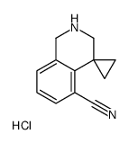 2',3'-dihydro-1'H-spiro[cyclopropane-1,4'-isoquinoline]-5'-carbonitrile hydrochloride Structure