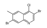 4-Chloro-3,7-dibromo-6-methylquinoline结构式