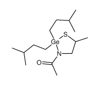 1-[5-methyl-2,2-bis(3-methylbutyl)-1,3,2-thiazagermolidin-3-yl]ethanone结构式