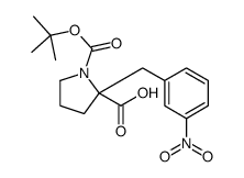 (S)-1-(TERT-BUTOXYCARBONYL)-2-(3-NITROBENZYL)PYRROLIDINE-2-CARBOXYLIC ACID结构式