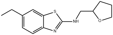 6-乙基-N-((四氢呋喃-2-基)甲基)苯并[D]噻唑-2-胺结构式