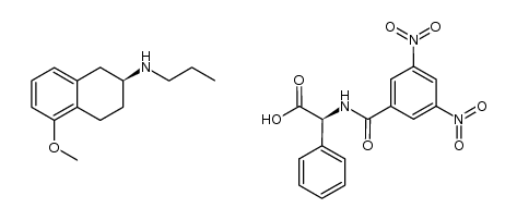 (S)-(-)-2-(N-propylamino)-5-methoxytetraline (+)-N-(3,5-dinitrobenzoyl)-α-phenylglycine salt结构式