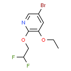 5-Bromo-2-(2,2-difluoroethoxy)-3-ethoxypyridine结构式