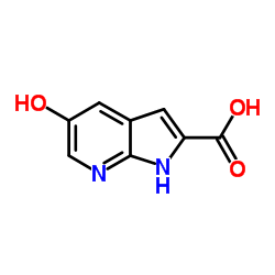 5-Hydroxy-1H-pyrrolo[2,3-b]pyridine-2-carboxylic acid结构式