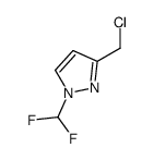 3-(Chloromethyl)-1-(difluoromethyl)pyrazole结构式