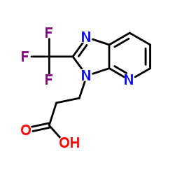 3-[2-(Trifluoromethyl)-3H-imidazo[4,5-b]pyridin-3-yl]propanoic acid Structure