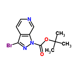 3-溴-1H-吡唑并[3,4-c]吡啶-1-羧酸叔丁酯结构式