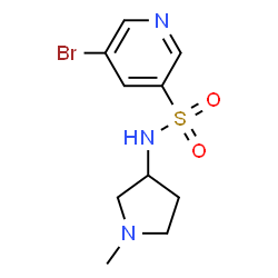 5-bromo-N-(1-Methylpyrrolidin-3-yl)pyridine-3-sulfonamide structure