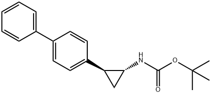 tert-butyl (trans-2-([1,1'-biphenyl]-4-yl)cyclopropyl)carbamate Structure