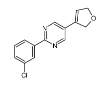 2-(3-chlorophenyl)-5-(2,5-dihydrofuran-3-yl)pyrimidine结构式